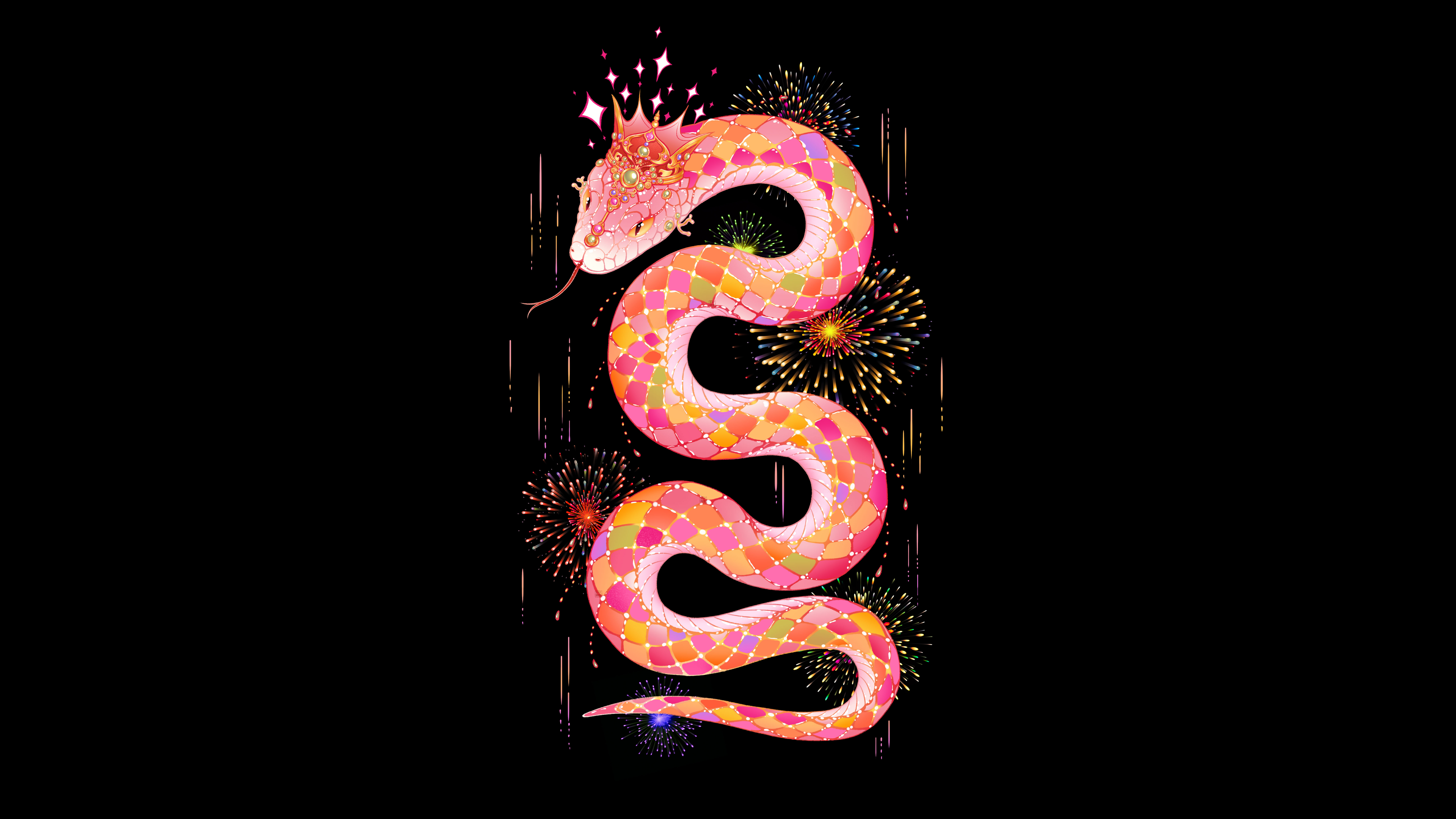 Year of the Snake 2025 ultra HD 4K wallpaper