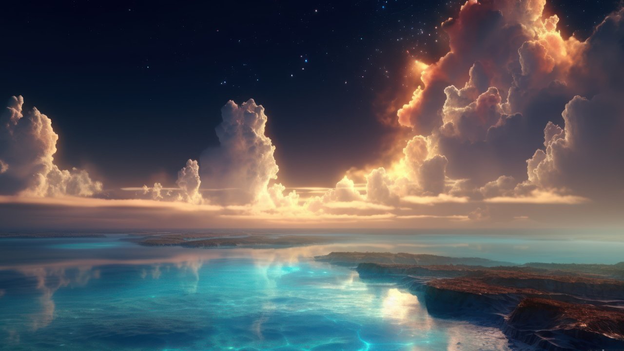 Sky Meets The Sea 4K Wallpaper