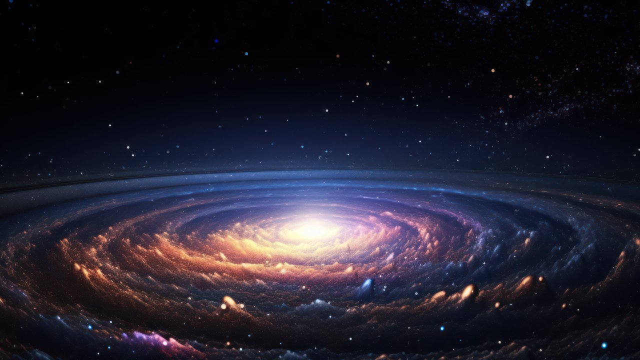 Colorful Spiral Galaxy 4K Wallpaper