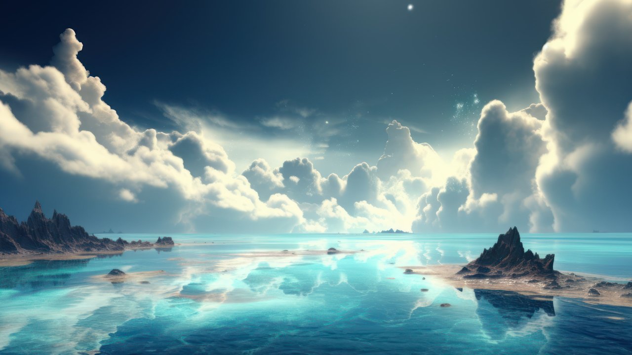 Clouds Meet The Sea 4K PC Wallpaper
