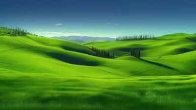 Green Meadows Scenery 4K Wallpaper