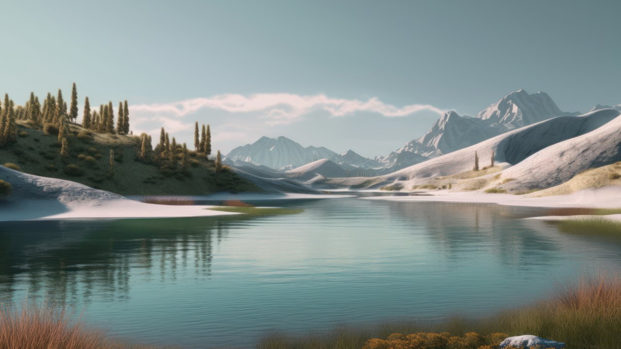 Forest Lake Scenery 4K Wallpaper