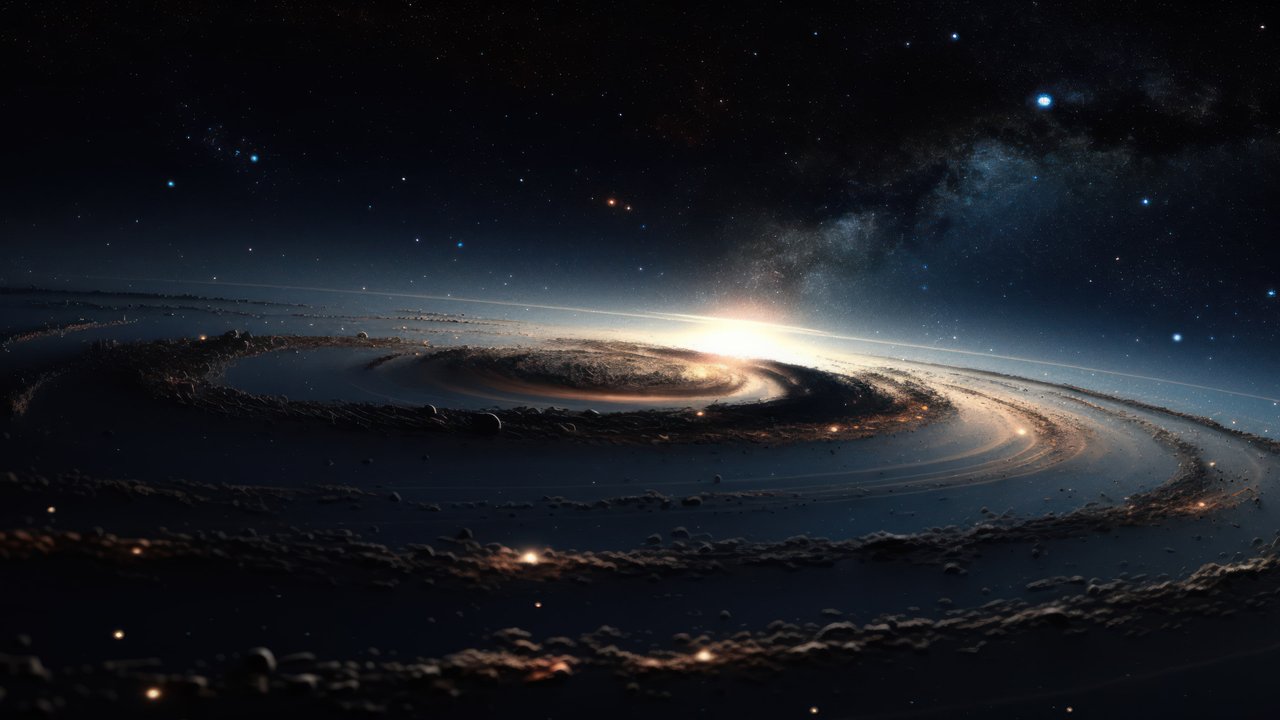 Spiraling Sands Galaxy 4K Wallpaper