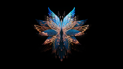 Abstract Butterfly Digital Art 4K Wallpaper