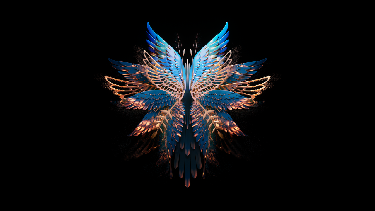 Abstract Butterfly Digital Art 4K Wallpaper