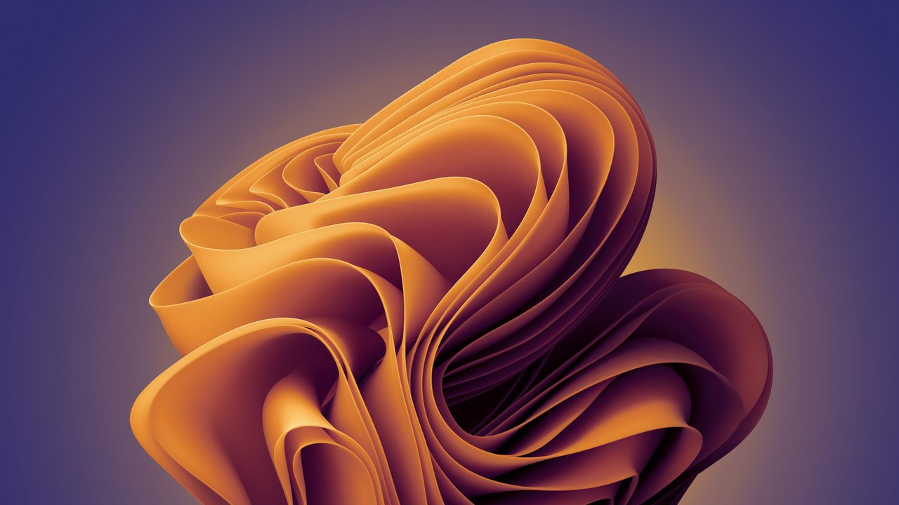 Windows 11 Abstract Gradient Orange Bloom 4K Wallpaper