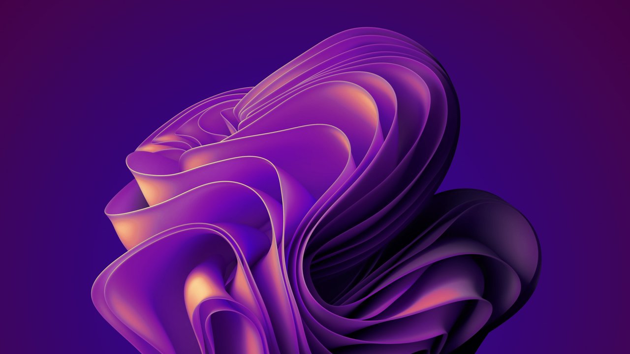 Windows 11 Abstract Gradient Purple Bloom 4K Wallpaper