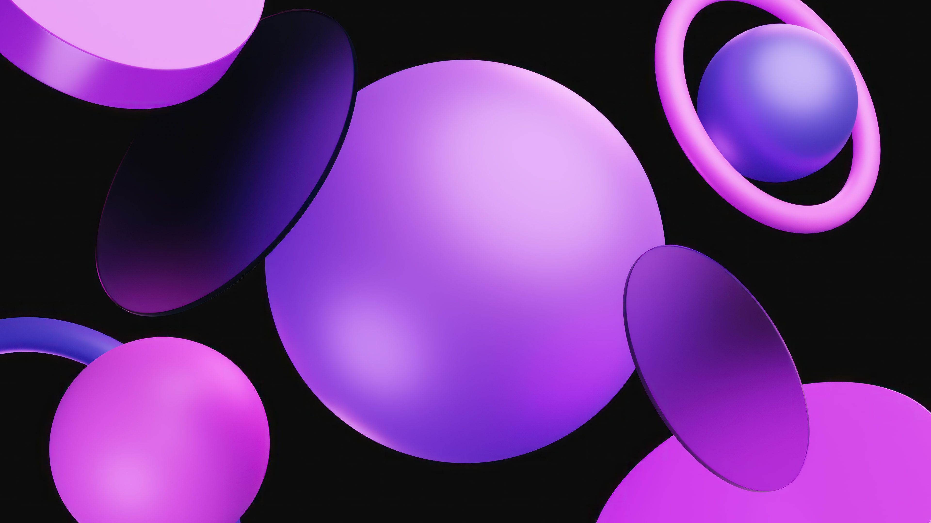 Abstract Gradient Spheres 4K Wallpaper