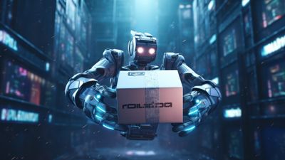 Robot Cargo Delivery 4K Wallpaper