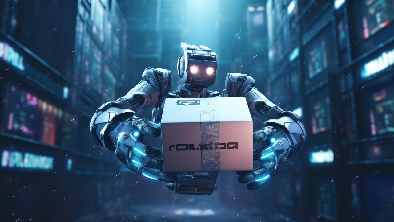 Robot Cargo Delivery 4K Wallpaper