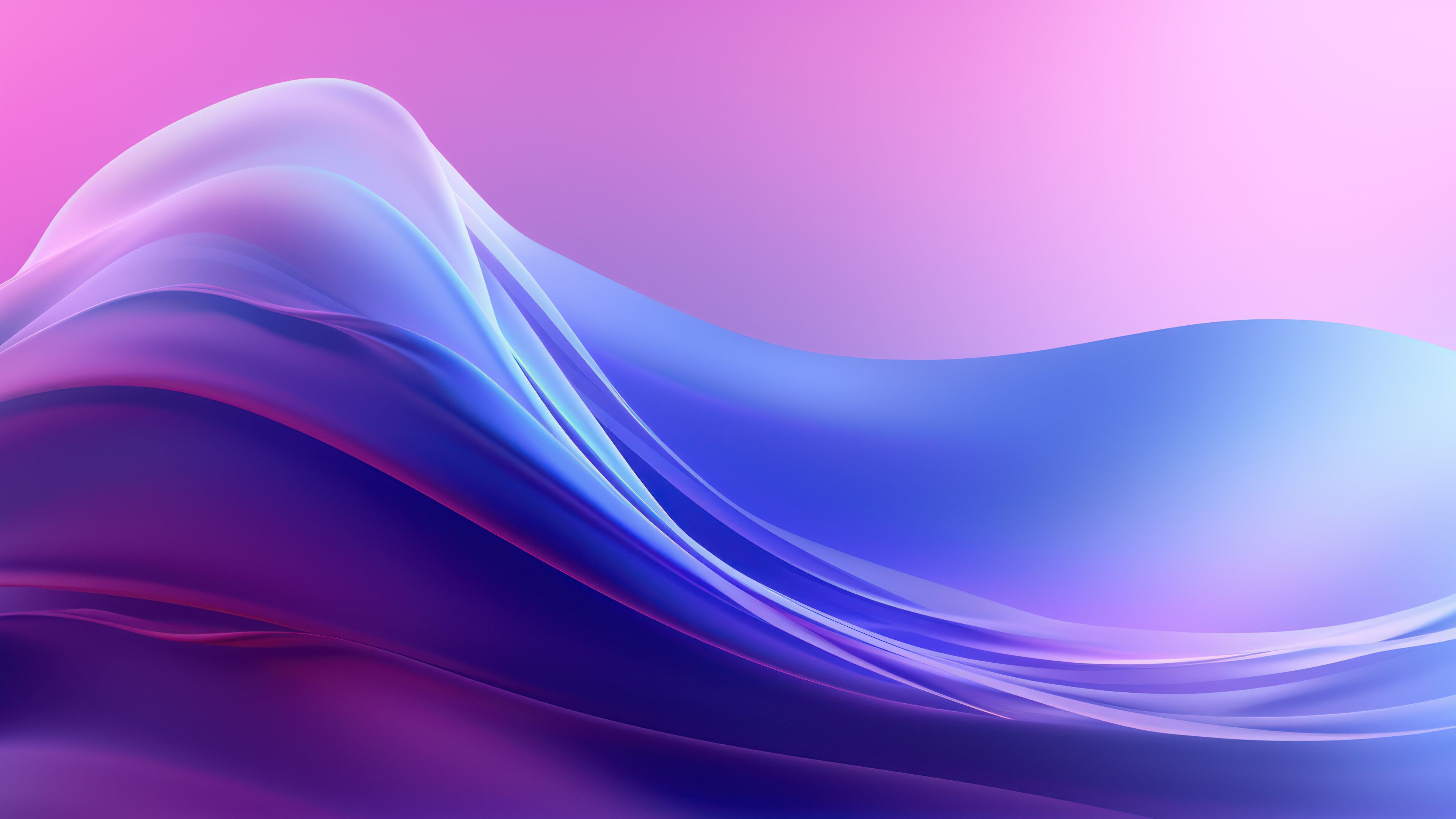 Abstract Gradient Blue Layers 4K Wallpaper
