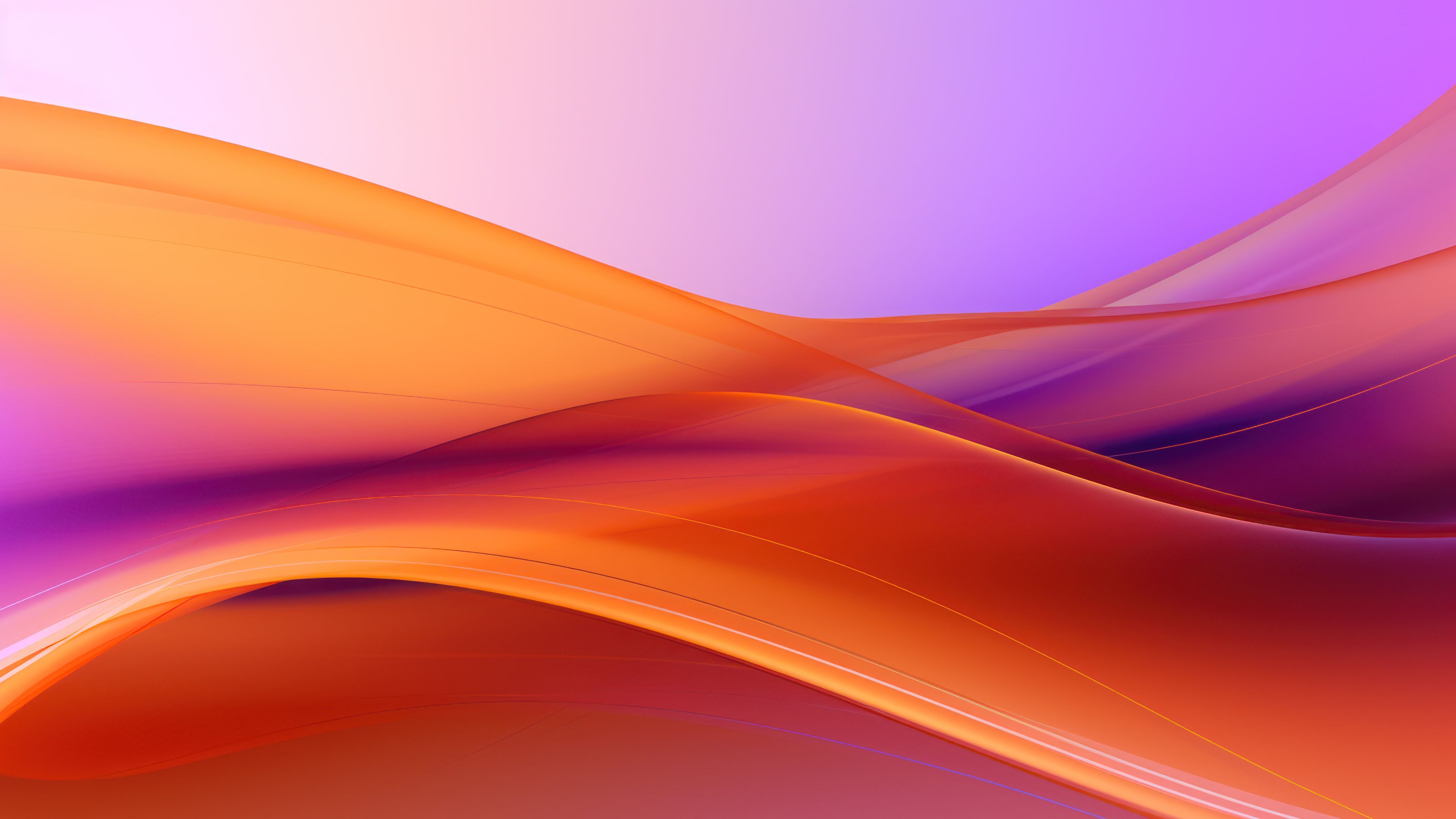 Orange Abstract Layers 4K Wallpaper