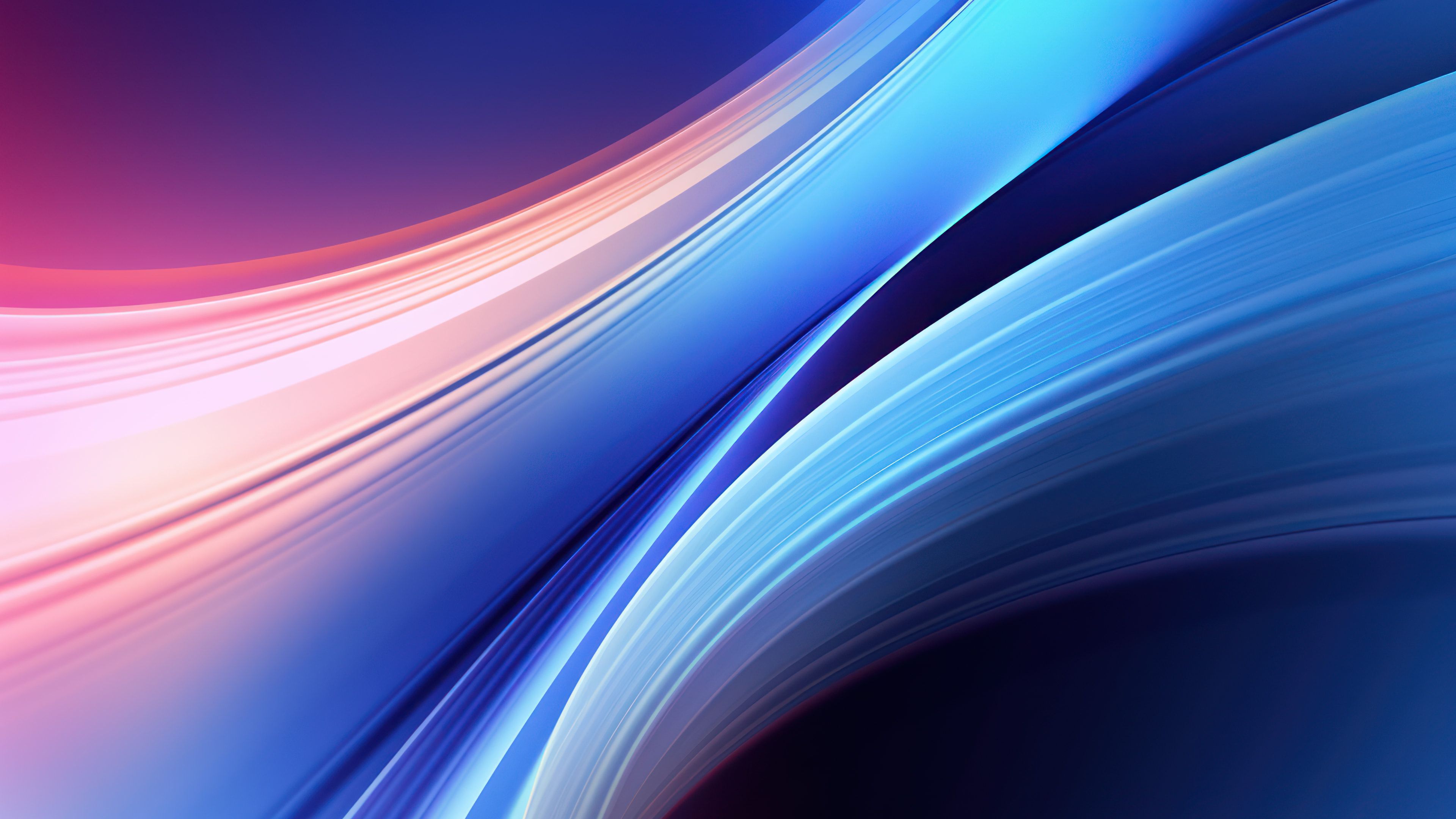 Blue Gradient Abstract Layers 4K Wallpaper