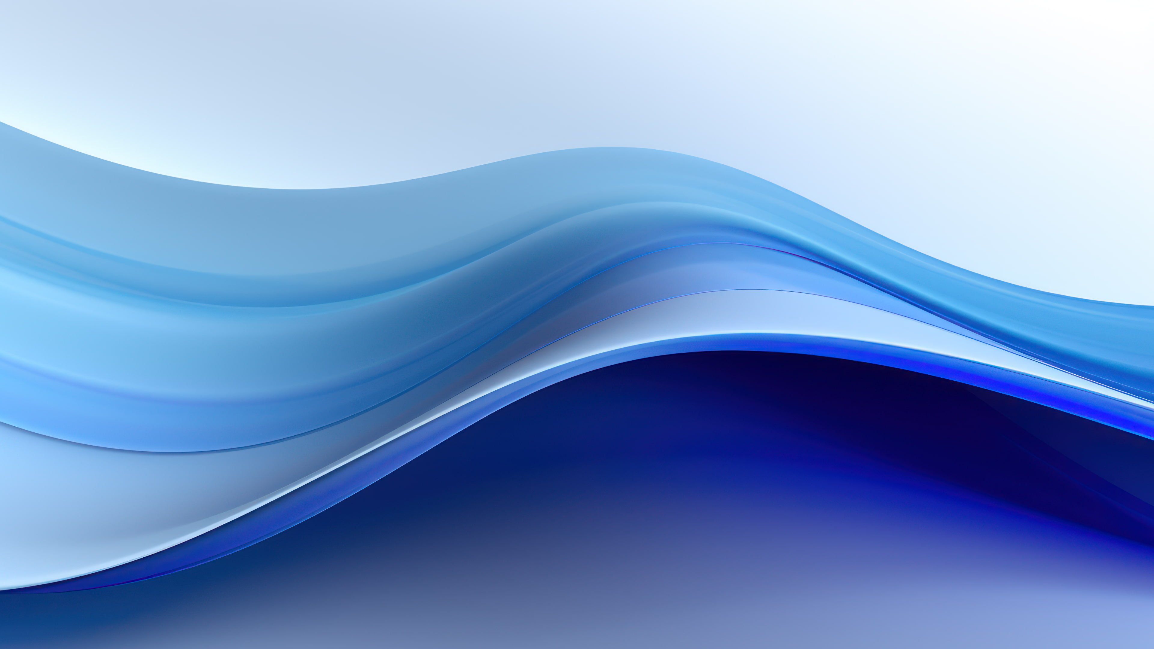 Abstract Blue Gradient Layer 4K Wallpaper