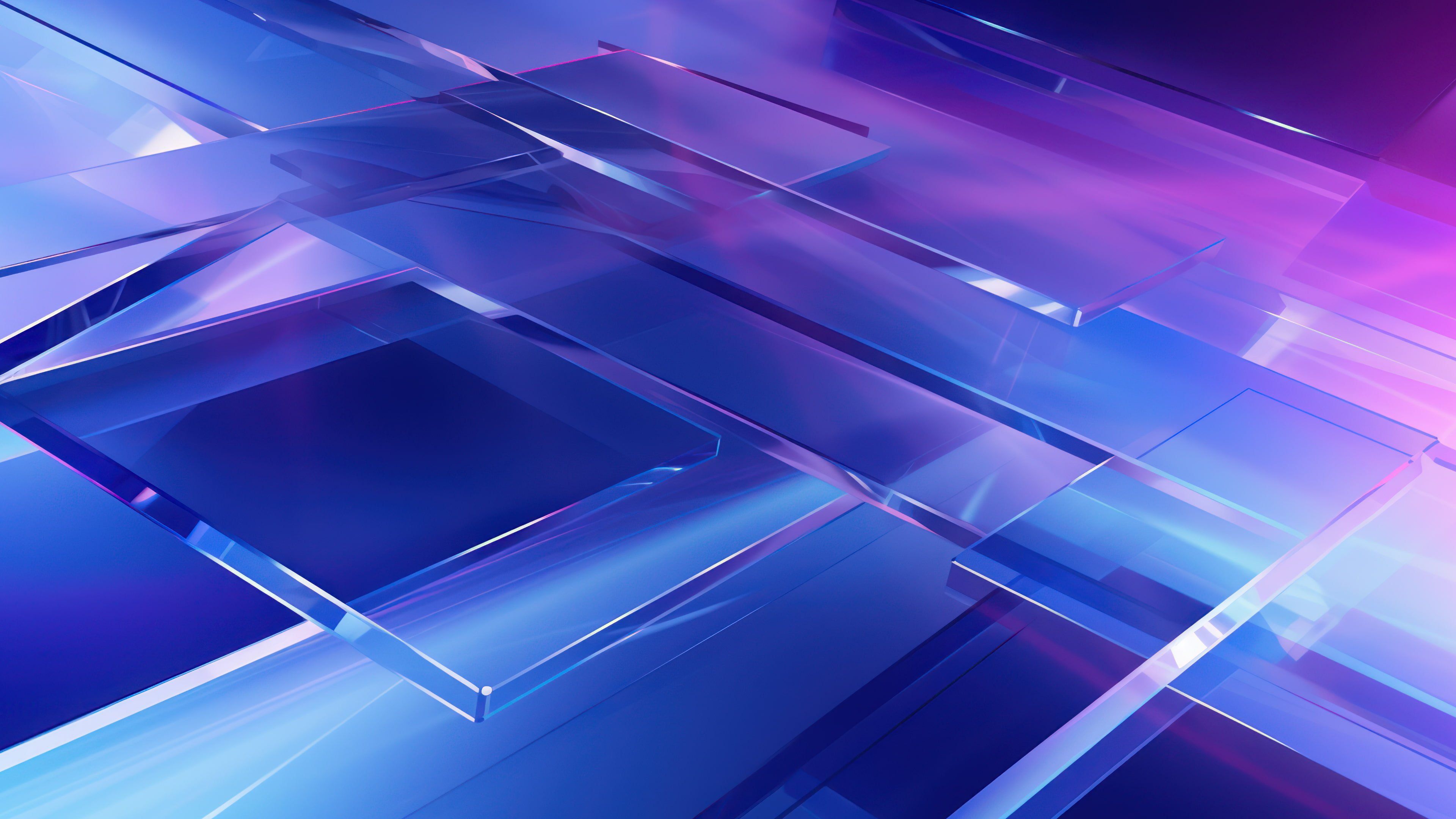 Transparent Purple Glass Windows 4K Wallpaper