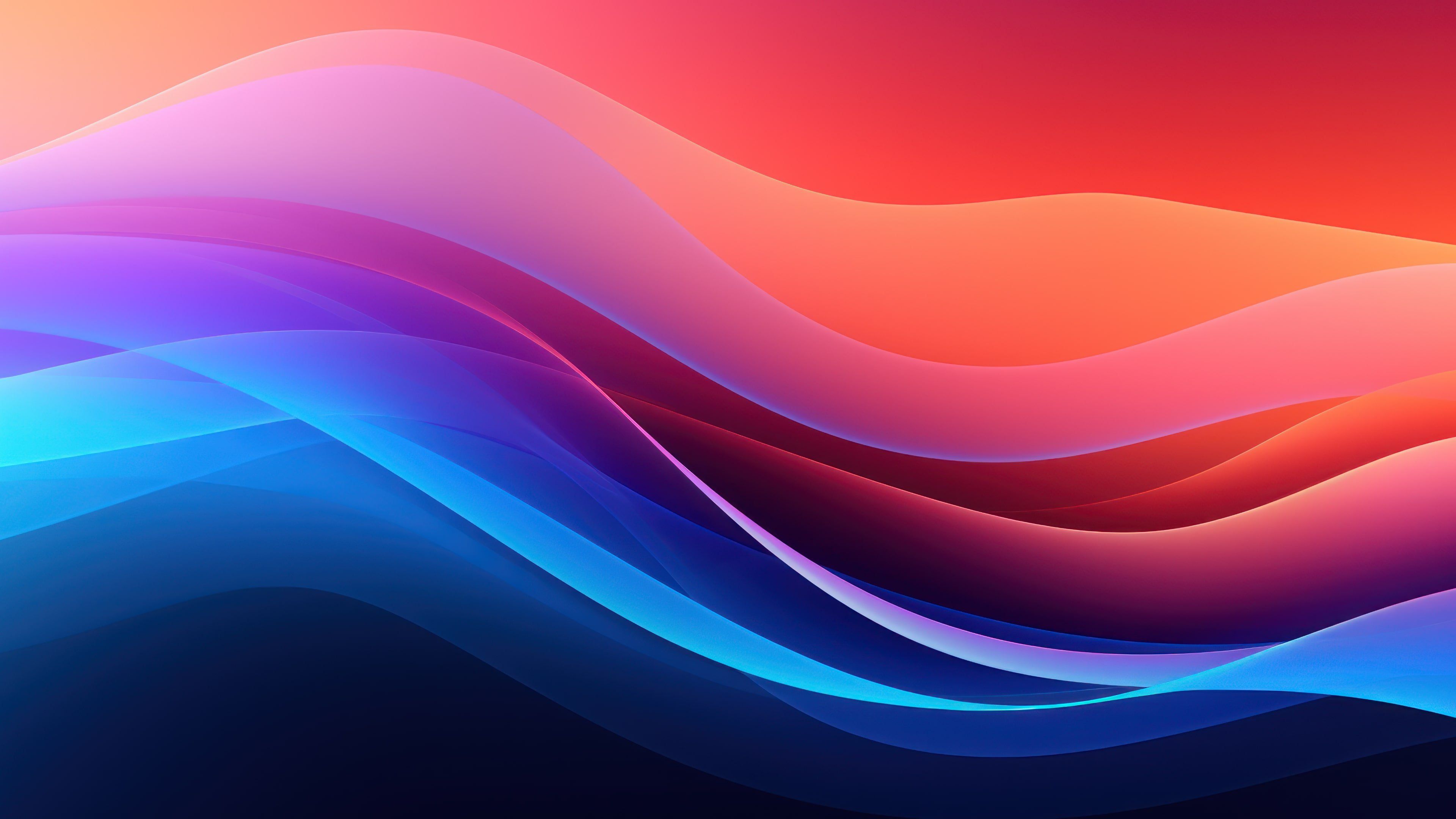 Abstract Colorful Background Moving Waves 4K Wallpaper