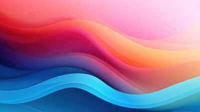 Abstract Colorful Wave Lines in Vibrant Motion 4K Wallpaper