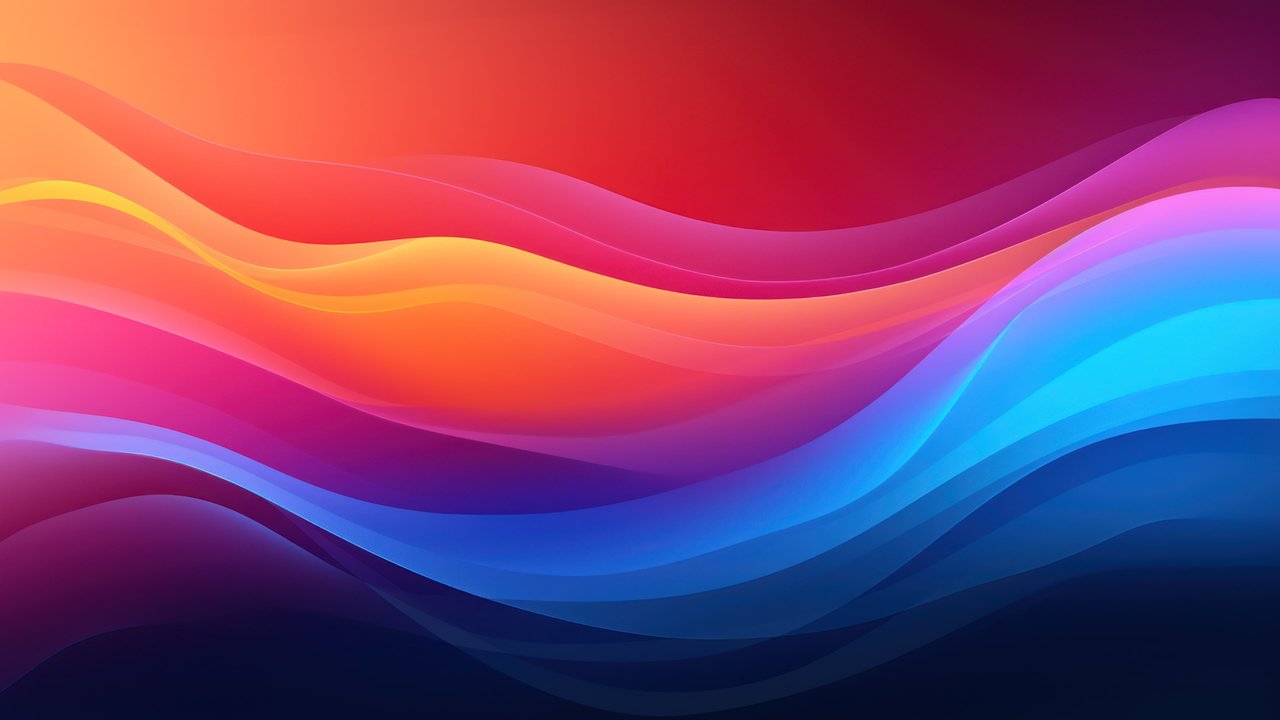 Abstract Colorful Waves 4K Wallpaper