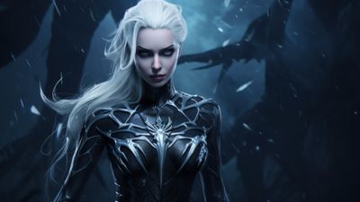 Elsa Spider-Venom 4K Wallpaper
