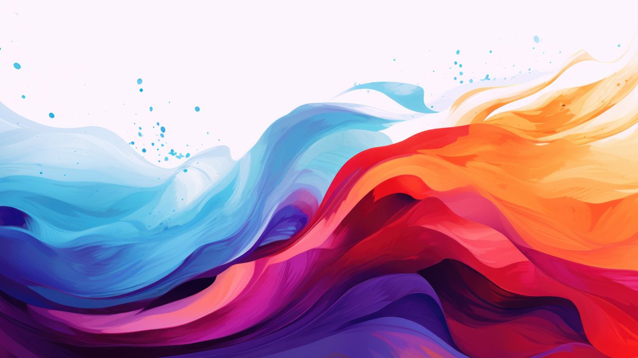 Abstract Wave Splash Illustration 4K Wallpaper