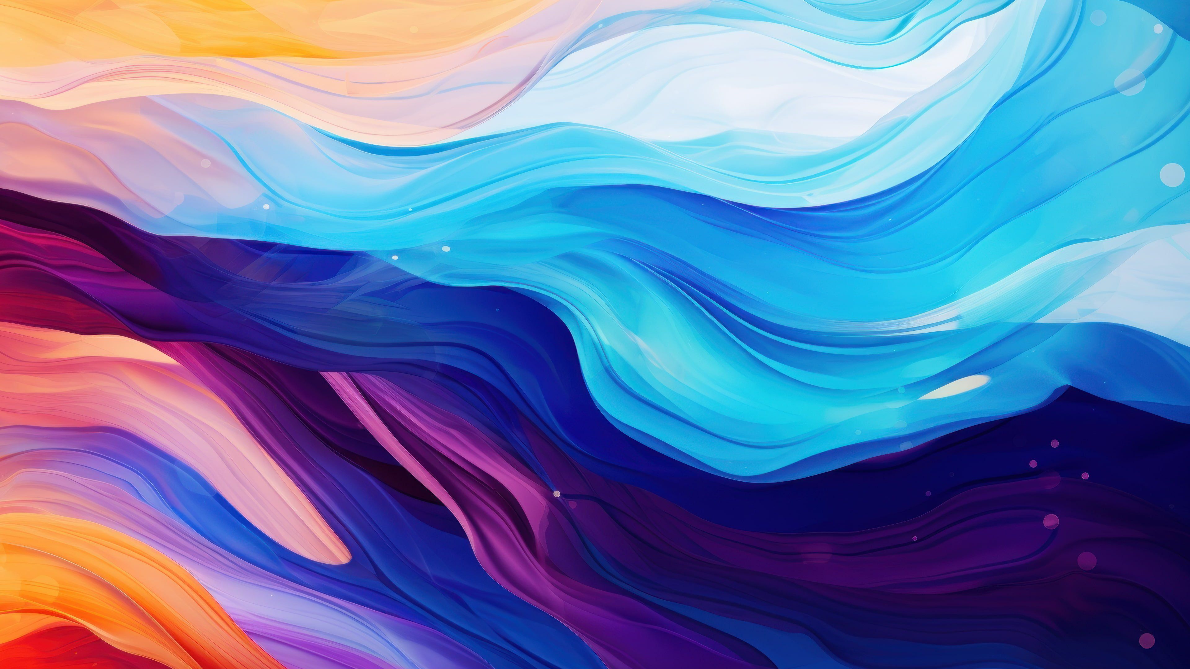 Colourful Abstract Wave Splash Illustration 4K Wallpaper