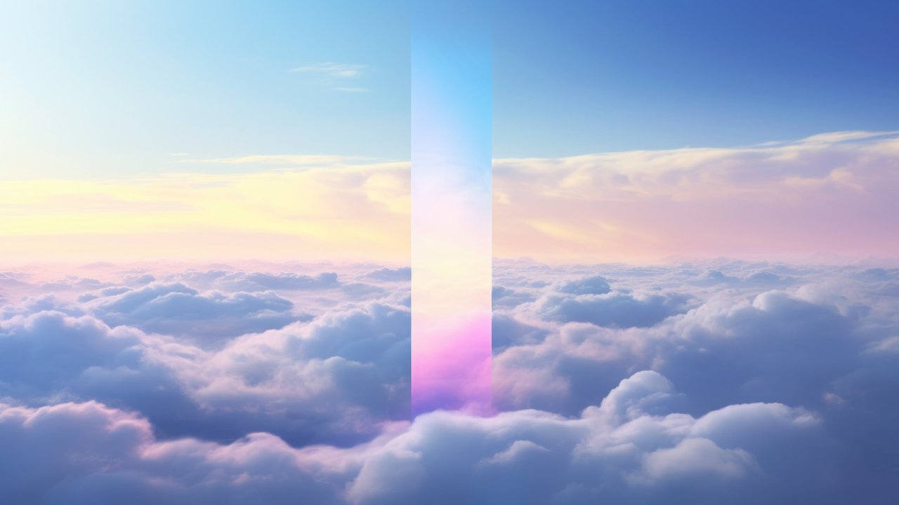 Cube In The Clouds 4K Wallpaper