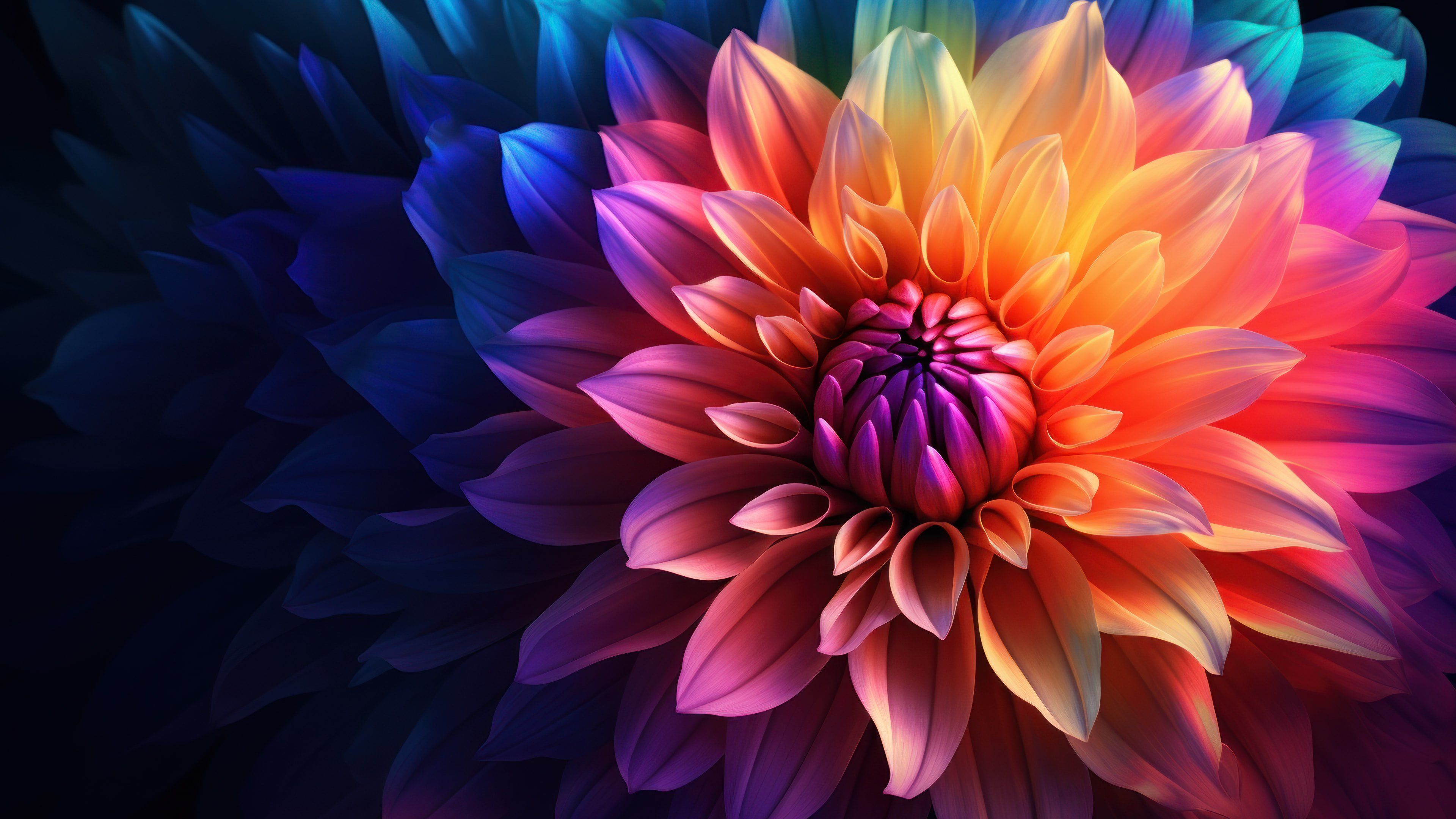 Colorful Blossom 4K Wallpaper