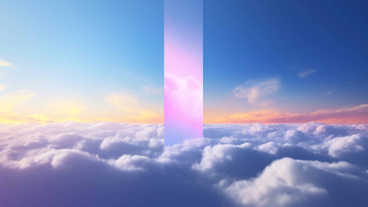 Surreal Cube In The Clouds 4K Wallpaper