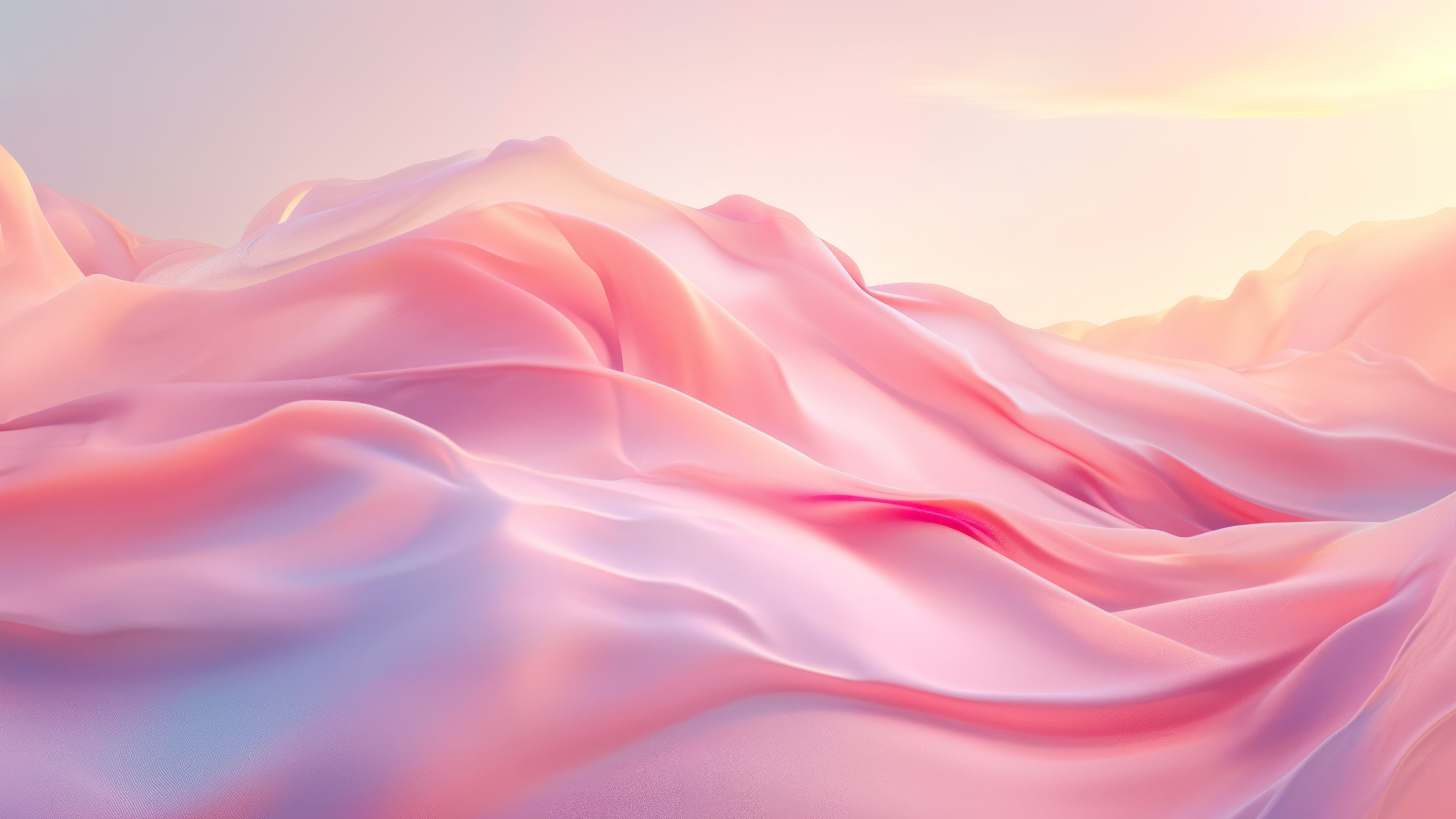 Windows 11 Pink Waves 4K Wallpaper