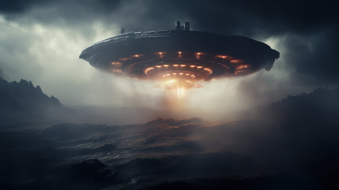 Alien Spaceship 4K Wallpaper