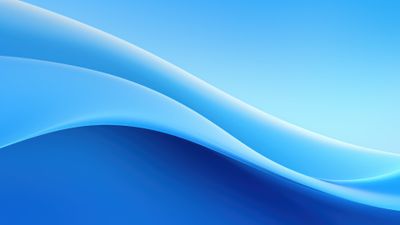Minimalist Blue Waves 4K Wallpaper