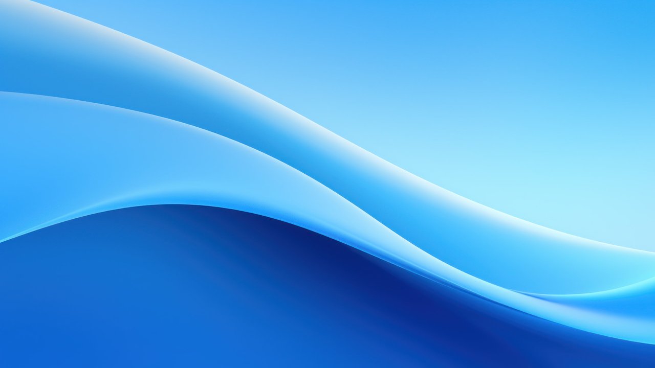 Minimalist Blue Waves 4K Wallpaper