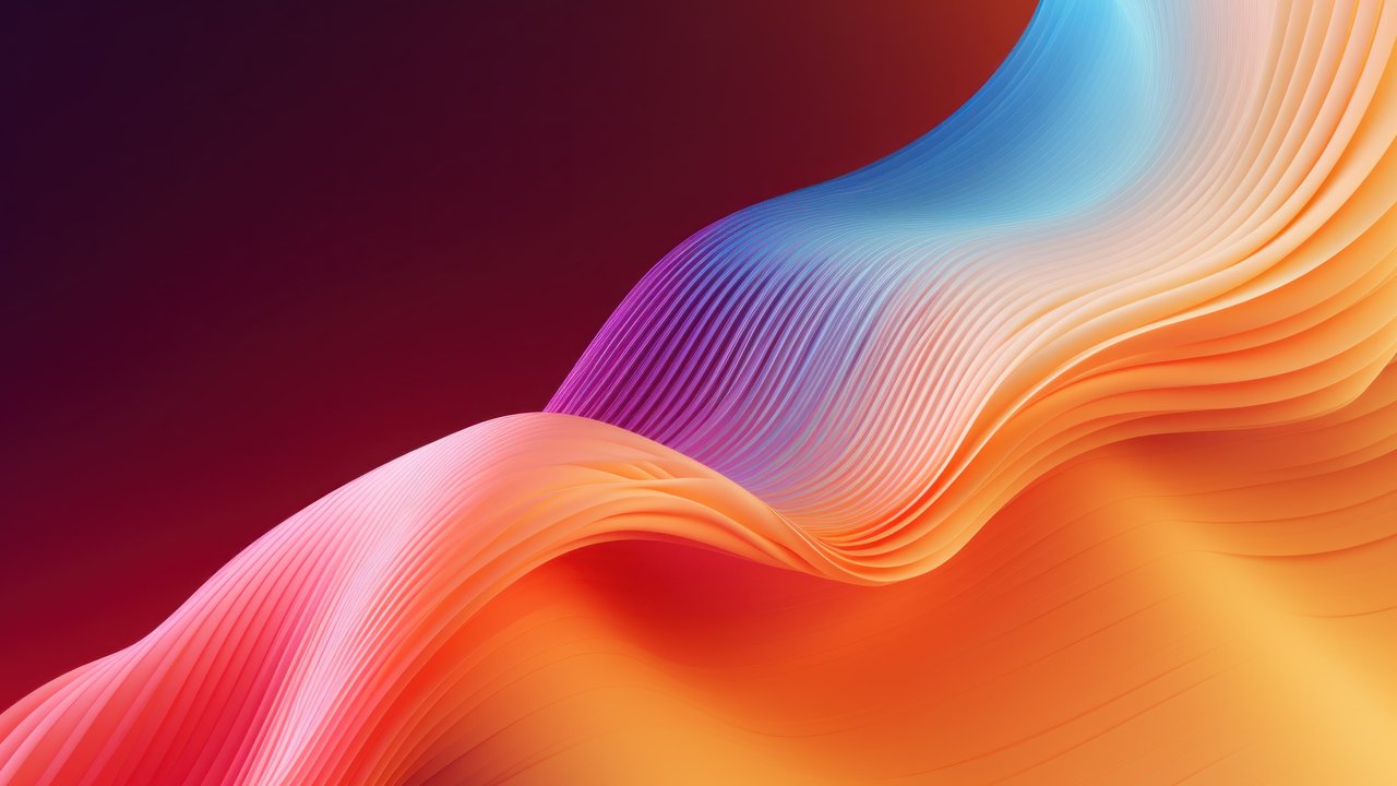 Abstact Gradient Orange Layers 4K Wallpaper