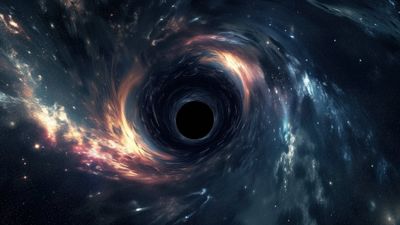 The Cosmic Black Hole 4K Wallpaper