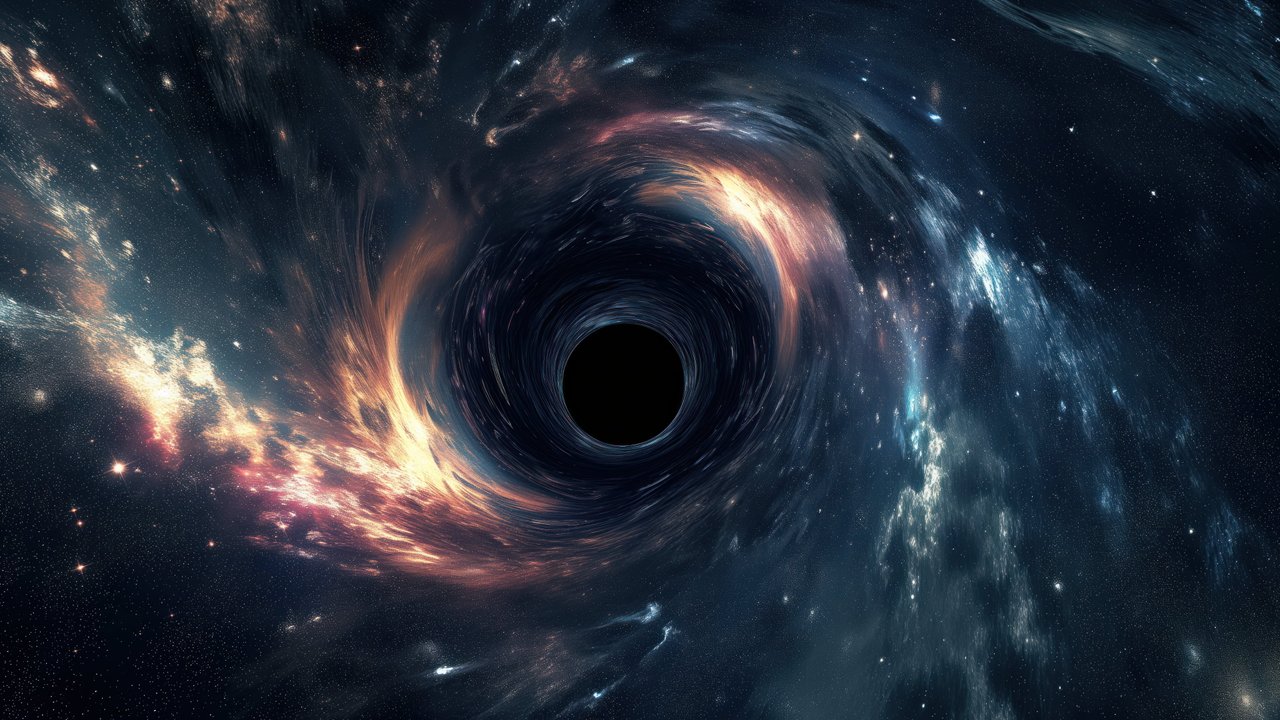 The Cosmic Black Hole 4K Wallpaper
