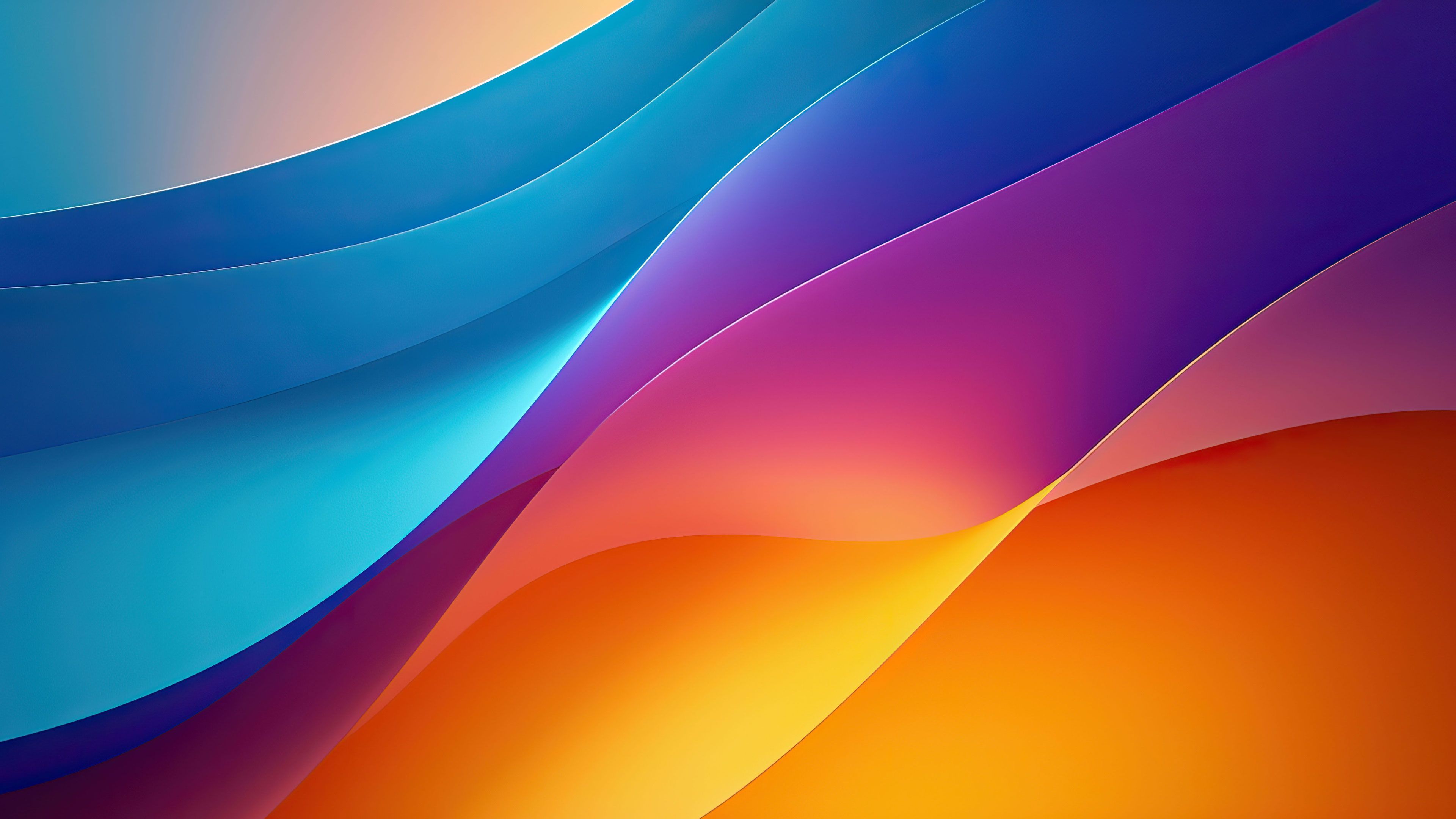 Smooth Gradient Curves 4K Wallpaper