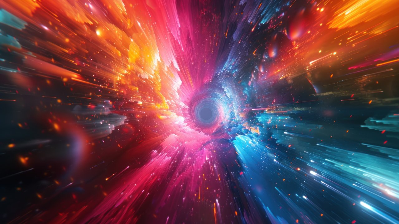 Cosmic Tunnel 4K Wallpaper