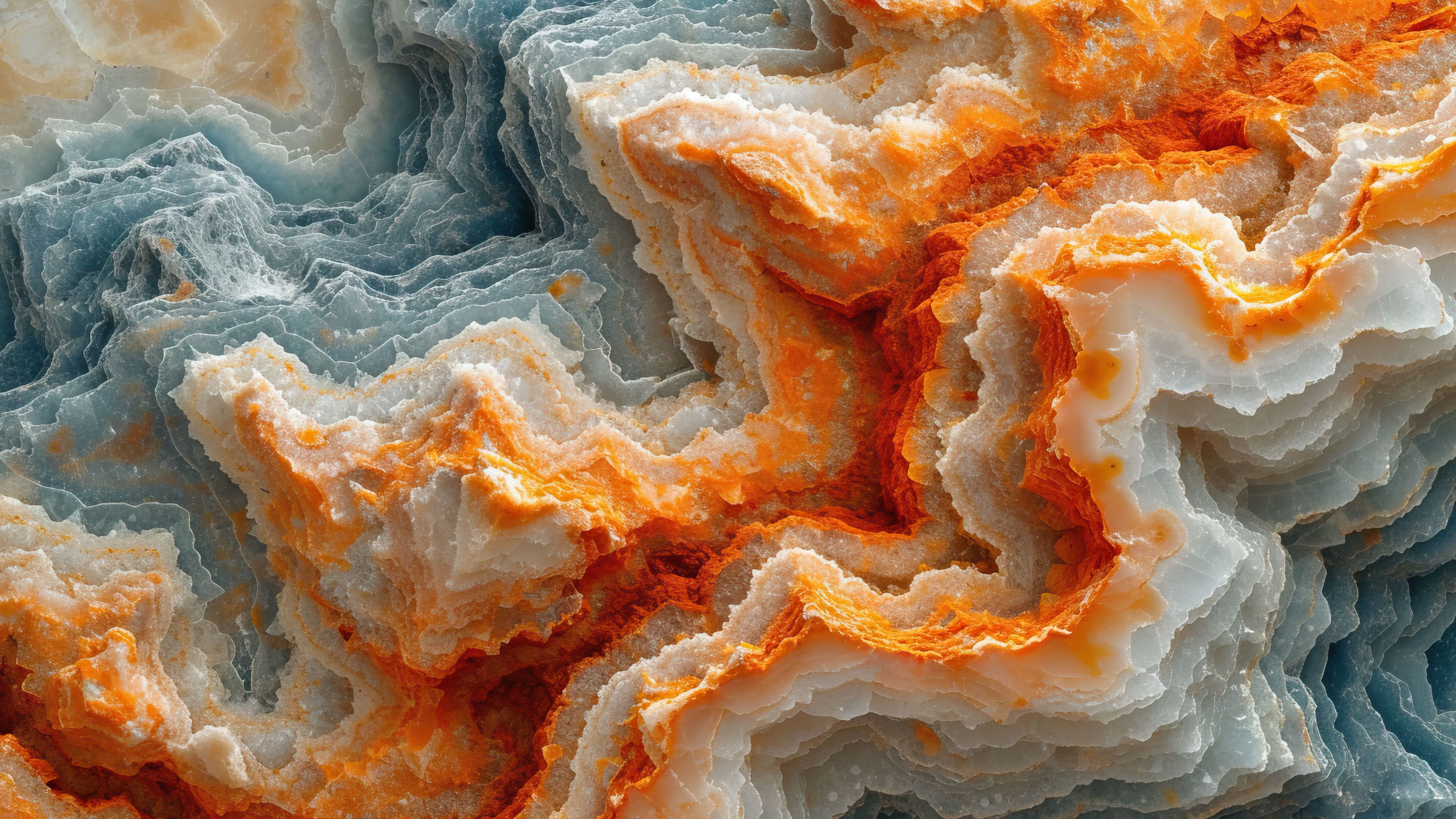 Vivid Geologic Layers 4K Wallpaper