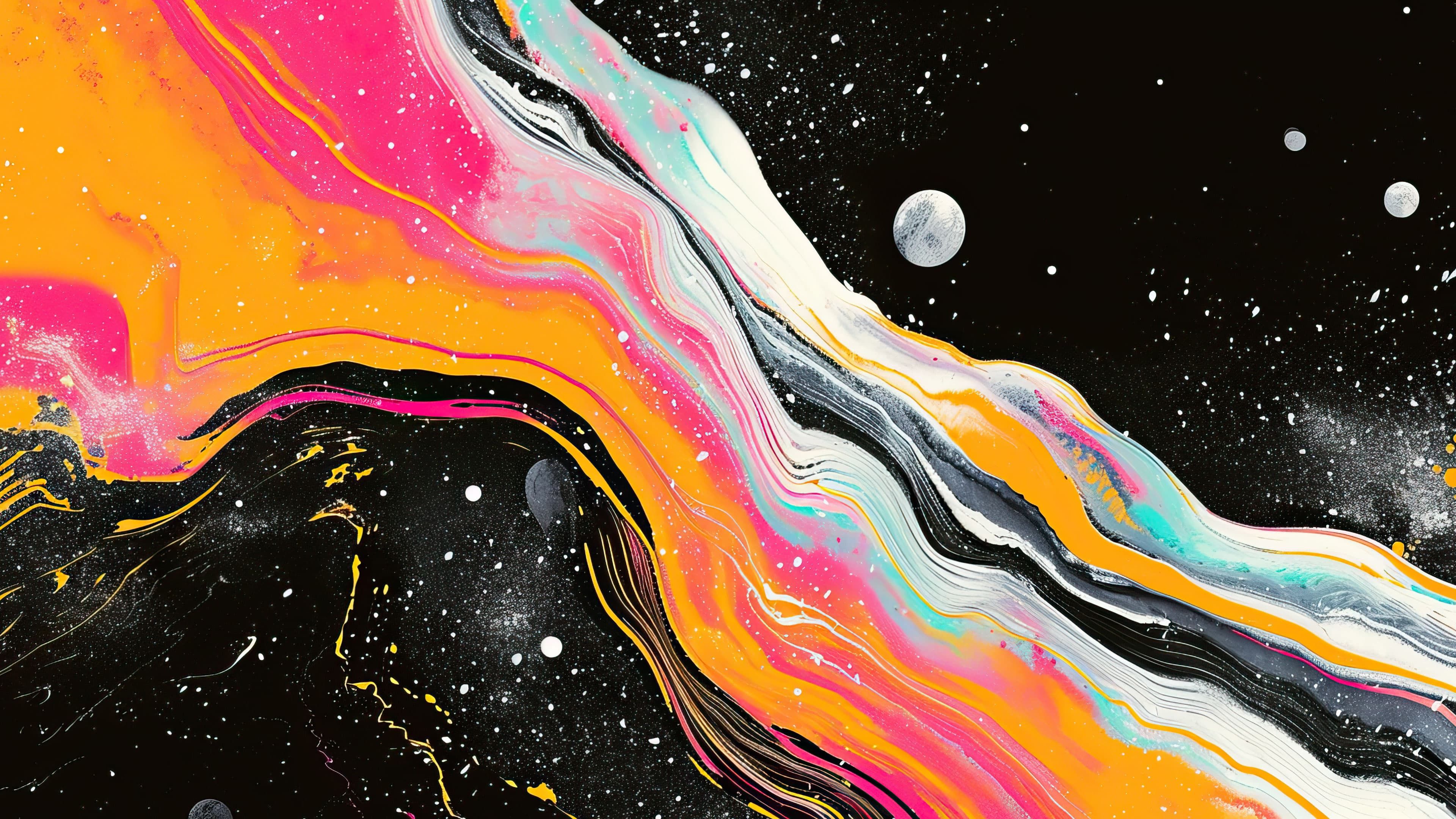 Space Swirls 4K Wallpaper
