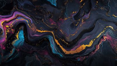 Galactic Marble Abstract 4K Wallpaper