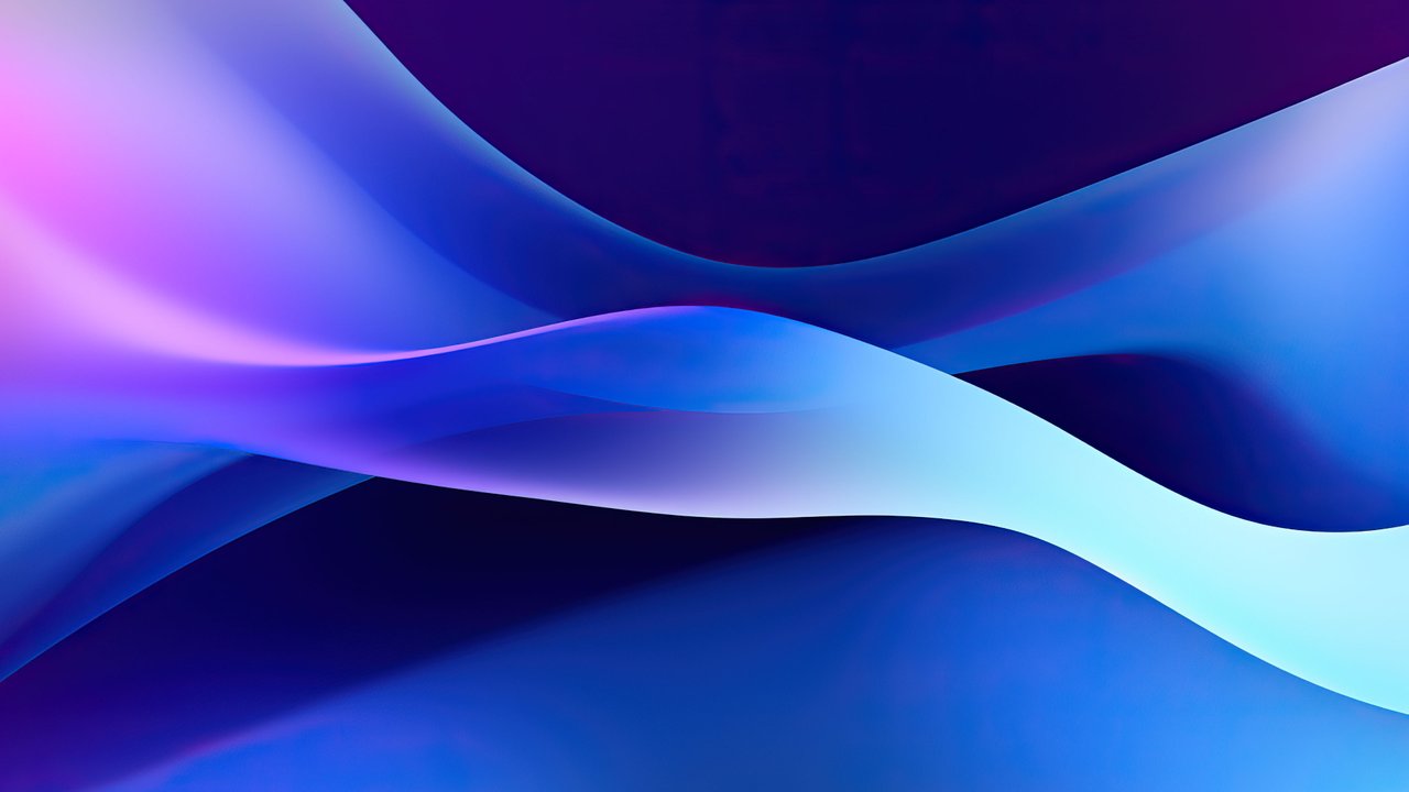 Elegant Blue Gradient Swirls 4K Wallpaper