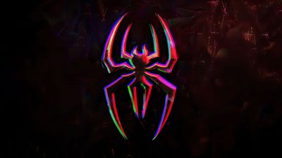 Neon Spider Logo 4K PC Wallpaper