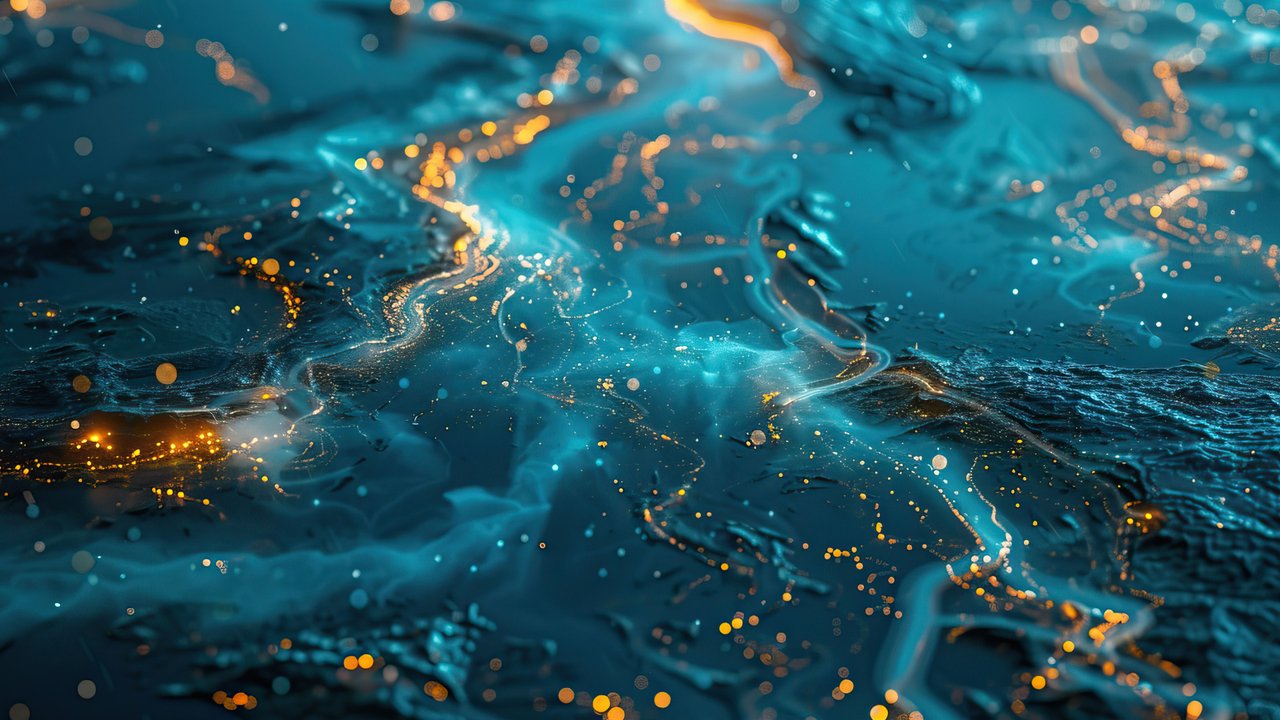 Golden Streams Abstract 4K PC Wallpaper