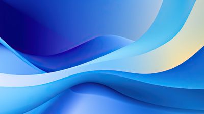Blue Flowing Shapes 4K Wallpaper