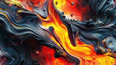 Abstract Lava 4K Wallpaper