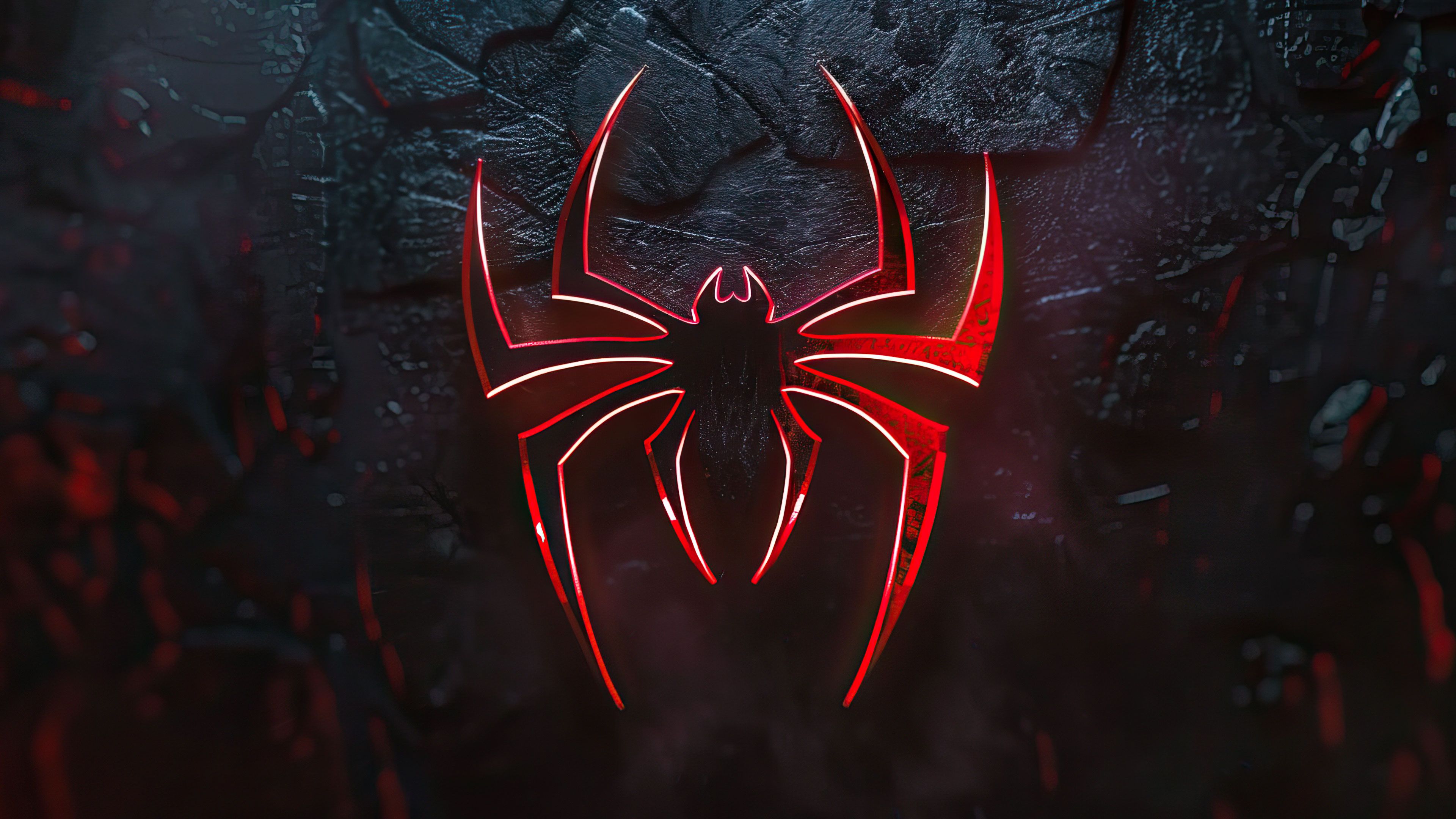 Dark Aesthetic Spider Icon 4K Wallpaper