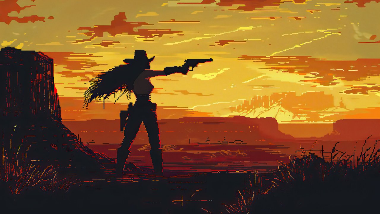 Wild West Cowgirl 4K Wallpaper