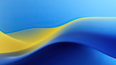 Blue And Yellow Gradient Swirls 4K Wallpaper