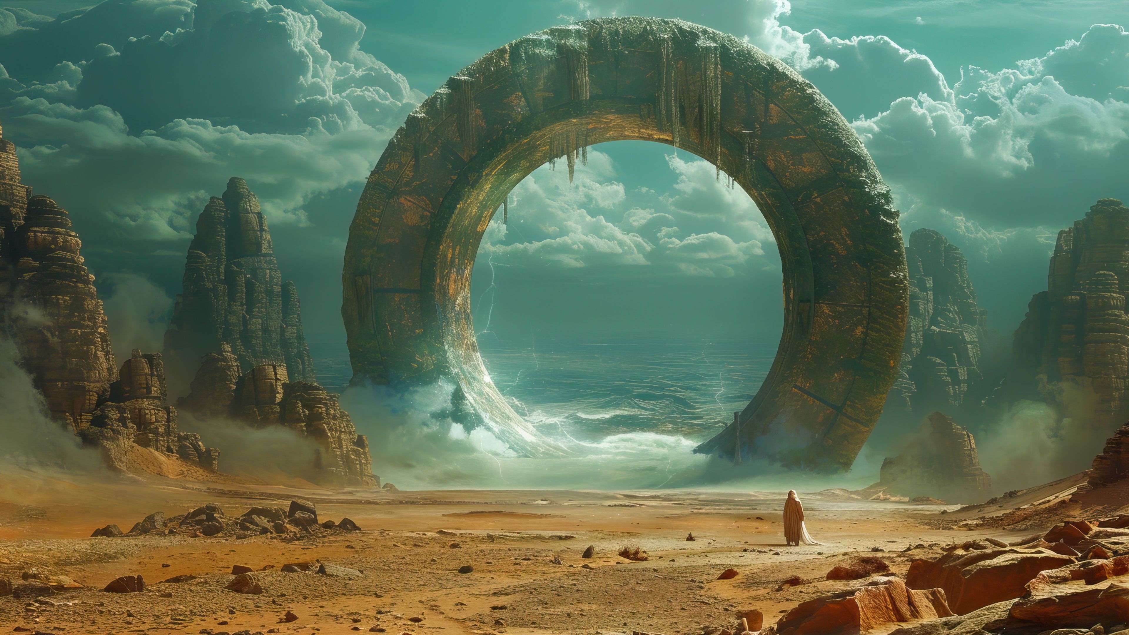 Ocean View Portal 4K Wallpaper