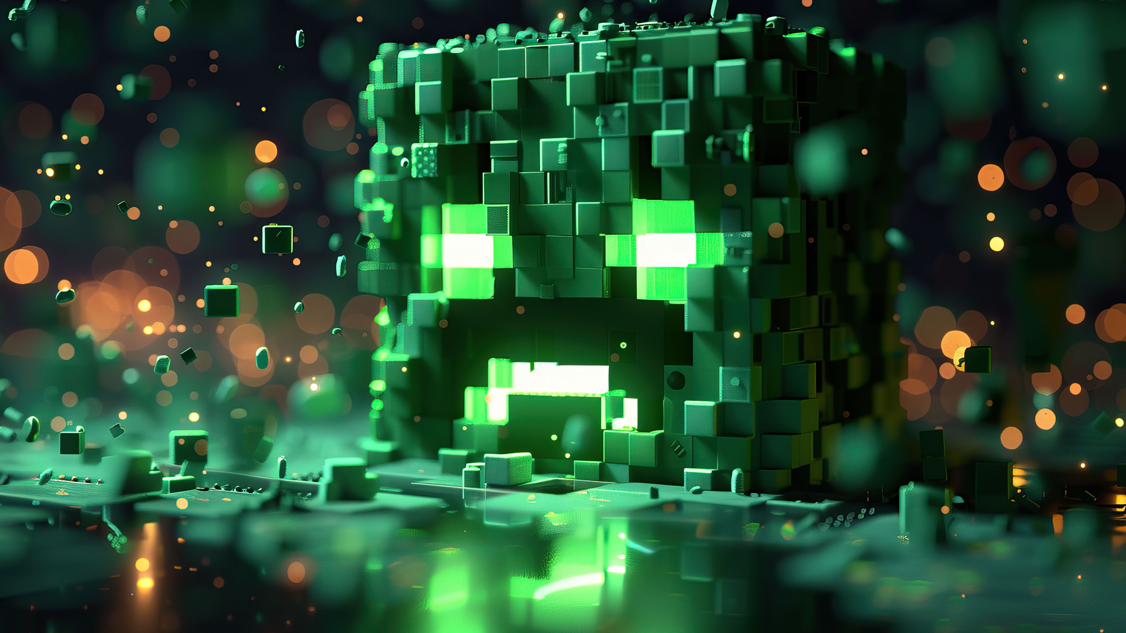 Minecraft Creeper 4K Wallpaper